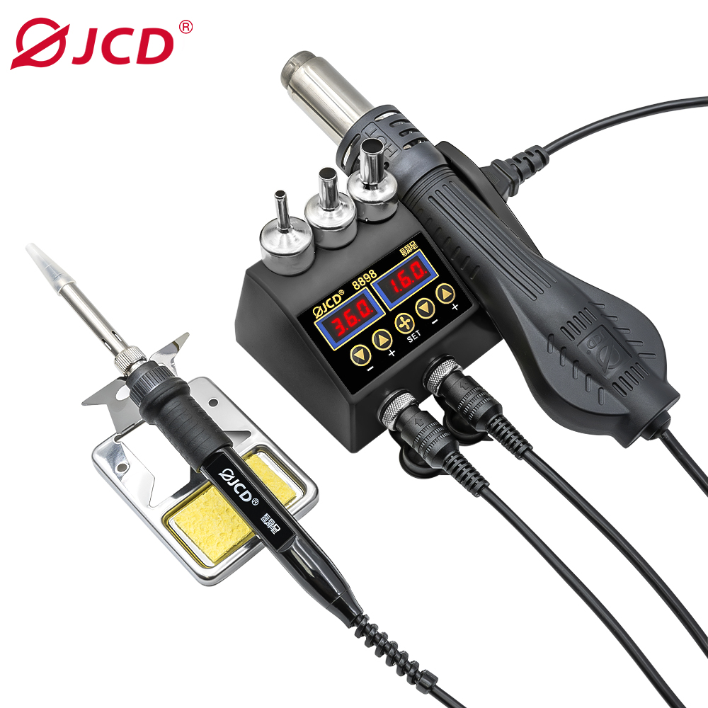 JCD 2 في 1 750 واط محطة لحام L - مراجعة 2 In 1 Soldering Rework Station 750W وسعره