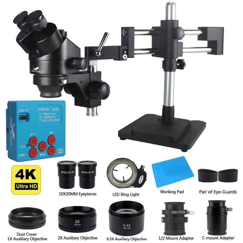 كاميرا صناعية بدقة 48 ميجابكسل - مراجعة Simul-Focal Industrial Microscope 4K Hdmi وسعره