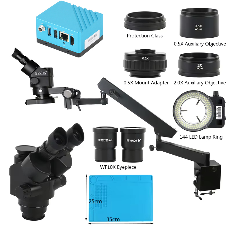 UHD 4K IMX334 HDMI كاميرا فيدي - مراجعة Simul-Focal Industrial Microscope 4K Hdmi وسعره