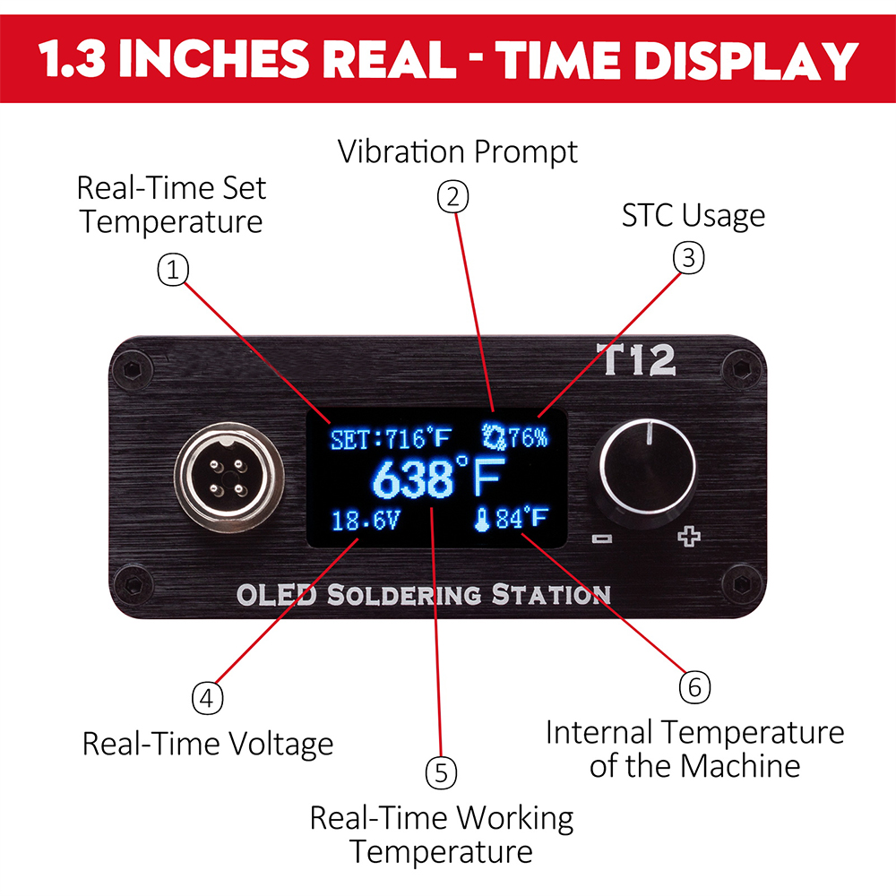 OLED T12 محطة لحام الحديد محطة - مراجعة T12 Soldering Station Oled وسعره